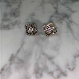 Crystal & silver earrings